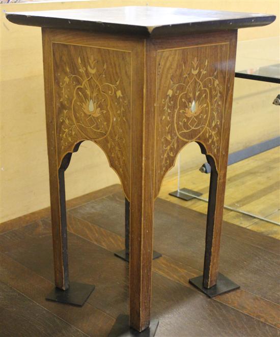 Small inlaid Moorish table(-)